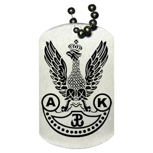 Nieśmiertelnik z tytanu - Armia Krajowa Orzeł AK