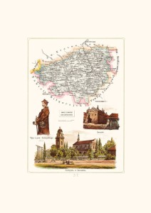 Mapa - Zamość, powiat zamojski, gubernia lubelska A3