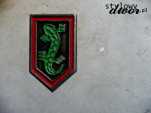 Jaszczurka NSZ - odznaka Organizacji Wojskowej Związku Jaszczurczego KOLOR