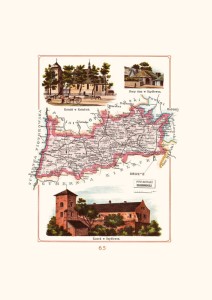 Mapa - Końskie, powiat koński, gubernia radomska A3