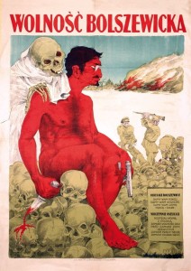 1920 Bitwa Warszawska plakat Wolność Bolszewicka - Trocki