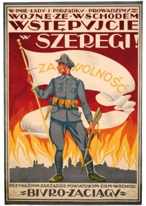 1920 Bitwa Warszawska plakat - W imię ładu i porządku prowadzimy wojnę za wschodem!