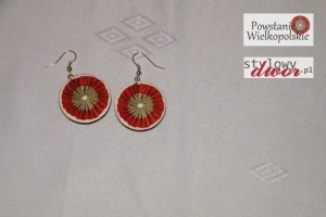 Kolczyki - rozetka z Powstania Wielkopolskiego