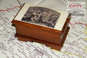 Szkatułka retro OBRONA DWORU Artur Grottger -  Powstanie Styczniowe
