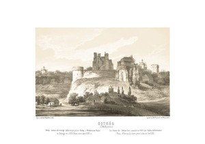 Ostróg - Zamek G. Wołyńska - Napoleon Orda - litografia