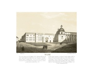 Wilno - Zamek starożytny G. Wileńska - Napoleon Orda - litografia