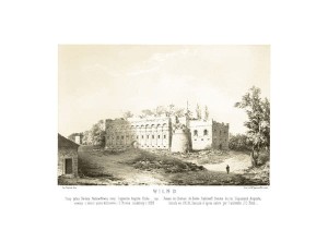 Wilno - Zamek Barbary Radziwiłłównej G. Wileńska - Napoleon Orda - litografia