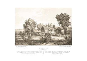 Zaosie m. ur. A. Mickiewicza G. Mińska - Napoleon Orda - litografia