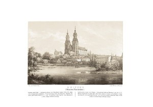 Gniezno - Katedra - Napoleon Orda - litografia