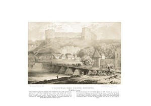 Trębowla nad rzeką Gniezną - Napoleon Orda - litografia