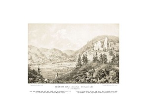 Rożnów nad rzeką Dunajcem - Napoleon Orda - litografia