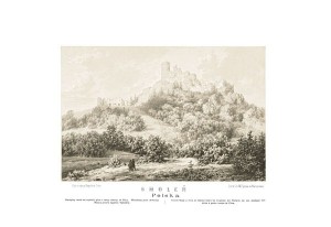 Smoleń Zamek Bonara G. Kielecka - Napoleon Orda - litografia