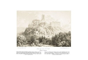 Rabsztyn Zamek Melsztyńskich G. Kielecka - Napoleon Orda - litografia