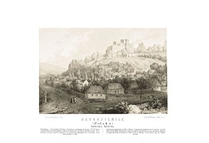 Ogrodzieniec Zamek Firlejów G. Kielecka - Napoleon Orda - litografia