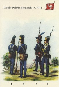 Żołnierze z regimentów wojsk kościuszkowskich - rys. Michał Stachowicz