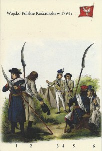 Kosynierzy z Tadeuszem Kościuszką - rys. Michał Stachowicz