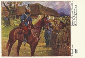 Badanie jeńców nad Pilicą 1915 r. - Wojciech Kossak