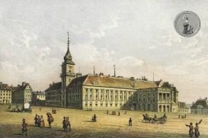 Widok Zamku Królewskiego z cyklu Widoki Warszawy (1852) W.Gerson; A. Lerue