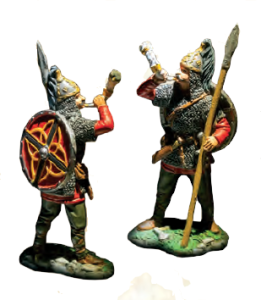 Woj z czasów Bolesława Chrobrego XI wiek - figurka malowana