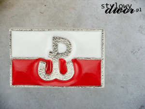 Flaga z kotwicą Polski Walczącej wpinka