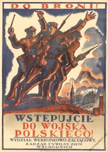 1920 Bitwa Warszawska plakat F. Szczęsny Kowalski: DO BRONI! WSTĘPUJCIE DO WOJSKA POLSKIEGO!