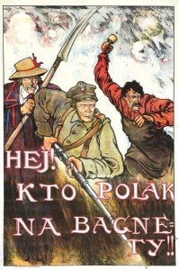 1920 Bitwa Warszawska plakat Kamil Mackiewicz HEJ! KTO POLAK NA BAGNETY!