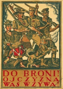 1920 Bitwa Warszawska plakat Zygmunt Kamiński DO BRONI! OJCZYZNA WAS WZYWA!