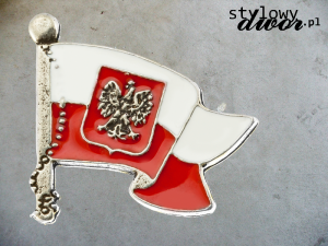 Flaga GODŁO przypinka