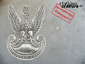 Orzeł wz. 19 do czapek - stare srebro