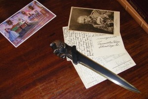 Nóż z mosiądzu do papieru i listów Piłsudski