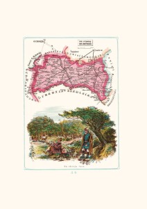 Mapa - Ostrów, powiat ostrowski, gubernia łomżyńska A3