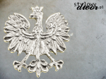 Współczesny orzełek GODŁO III RP przypinka
