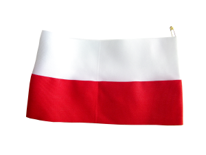 Biało-czerwona opaska na ramię