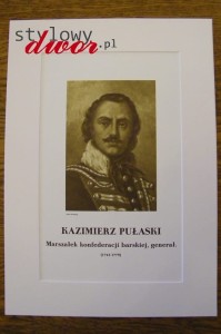 Kazimierz Pułaski – portret oprawiony w passepartout – autor nieznany