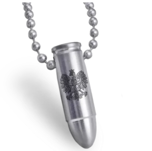 Nabój cal.9mm - zawieszka z tytanu