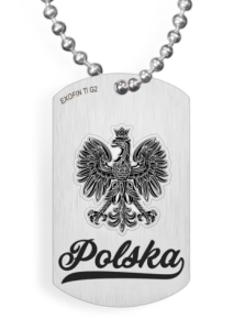 Nieśmiertelnik z tytanu - Orzeł 3D Polska