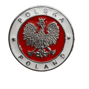 Rozeta biało-czerwona - przypinka