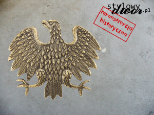 Orzeł wz. 43 do czapek - KURICA stare złoto