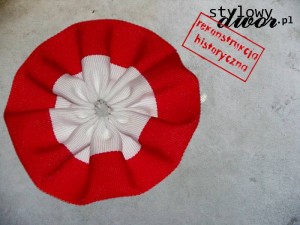 Duża kokarda polska w formie rozetki - Powstanie Wielkopolskie