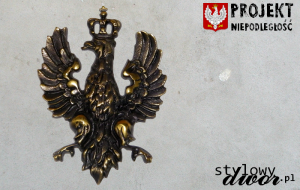 Orzeł godło wz 1919 r. z mosiądzu