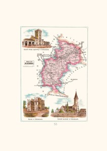 Mapa - Łask, powiat łaski, gubernia piotrkowska A3