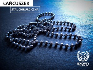 Łańcuszek kulkowy nierdzewny - STAL CHIRURGICZNA