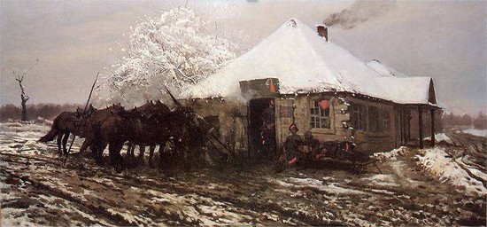  Józef Chełmoński – Kozacy przed karczmą.