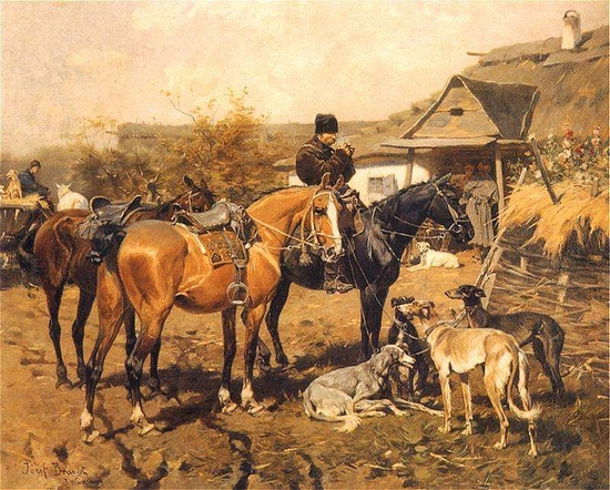 Artur Grottger – Żydzi przed karczmą.