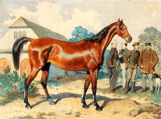  Artur Grottger, Klacz w stajni (Poręba), 1858, akwarela na papierze, 27.5 x 36.5 cm, MS, Łódź