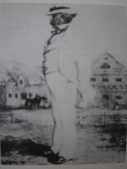 J. Kossak, Portret Wojciecha Gałczyńskiego – stojący