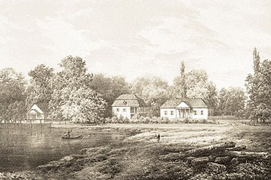 Dziewiętnia m. ur. I. Chodźki G. Wileńska – litografia Napoleona Ordy