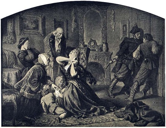 Grottger, Obrona dworu, Polonia, 1863